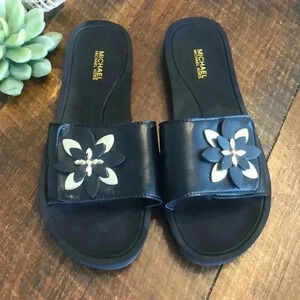 MICHAEL by Michael Kors | Tara Slide, Black and Gold